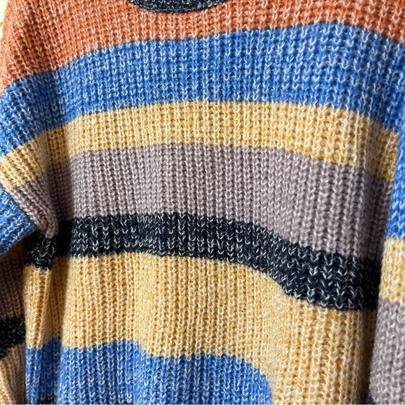 C&C California Multicolor Striped Cropped Sweater size Large - Picture 6 of 9